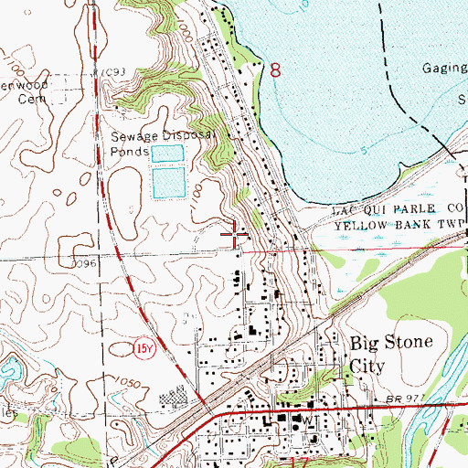 Topographic Map of City of Big Stone City, SD