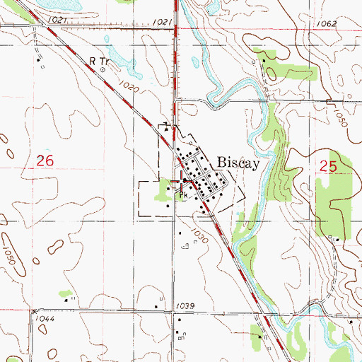 Topographic Map of City of Biscay, MN