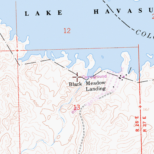 Topographic Map of Black Metal Wash, CA