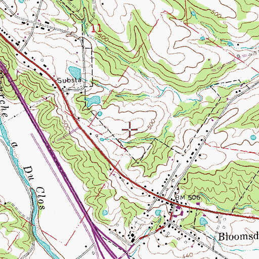 Topographic Map of City of Bloomsdale, MO
