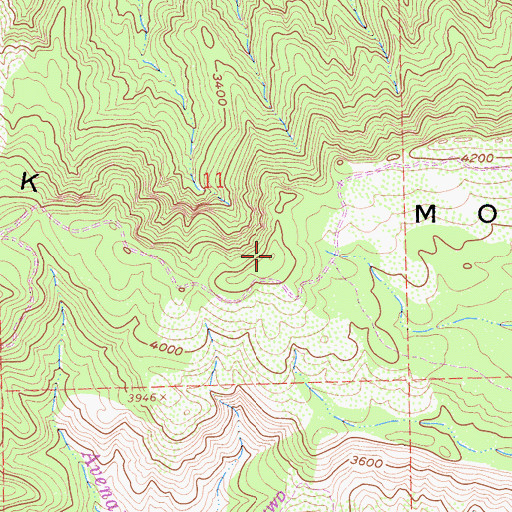 Topographic Map of Black Mountain, CA