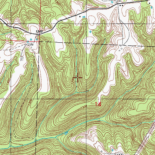 Topographic Map of City of Branson West, MO