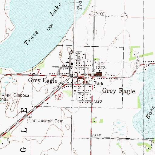 Topographic Map of City of Grey Eagle, MN