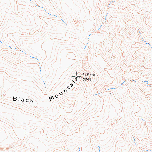 Topographic Map of Black Mountain, CA