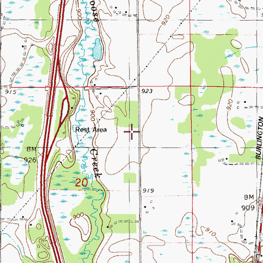 Topographic Map of City of Harris, MN