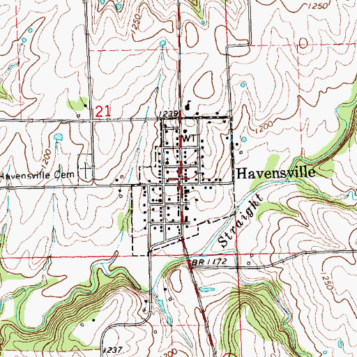 Topographic Map of City of Havensville, KS