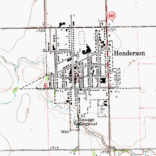 Topographic Map of City of Henderson, NE