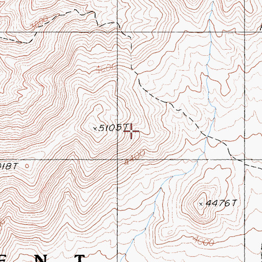 Topographic Map of Black Mountains, CA
