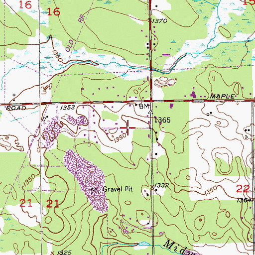 Topographic Map of City of Hermantown, MN