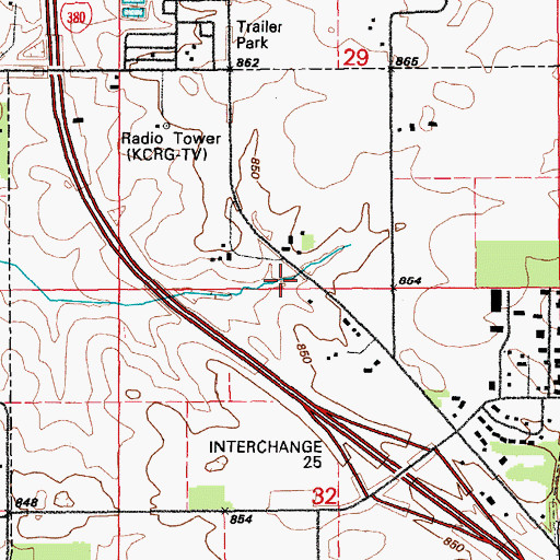 Topographic Map of City of Hiawatha, IA