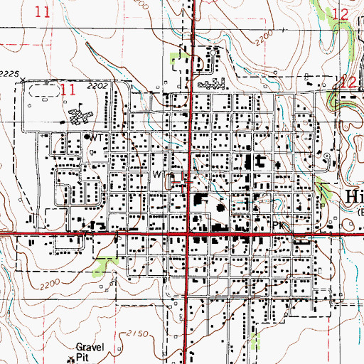 Topographic Map of City of Hill City, KS