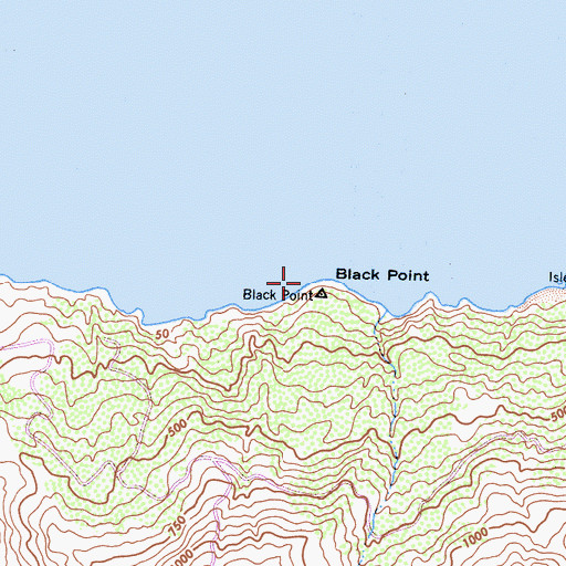 Topographic Map of Black Point, CA
