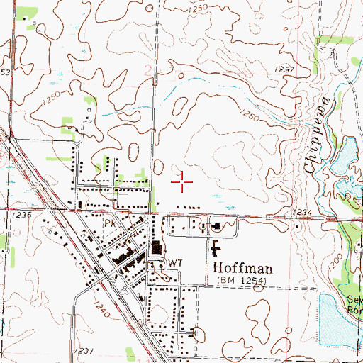 Topographic Map of City of Hoffman, MN