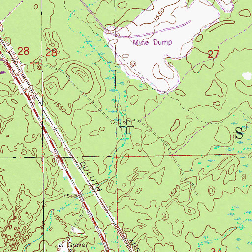 Topographic Map of City of Hoyt Lakes, MN