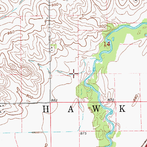 Topographic Map of City of Hudson, IA