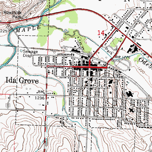 Topographic Map of City of Ida Grove, IA