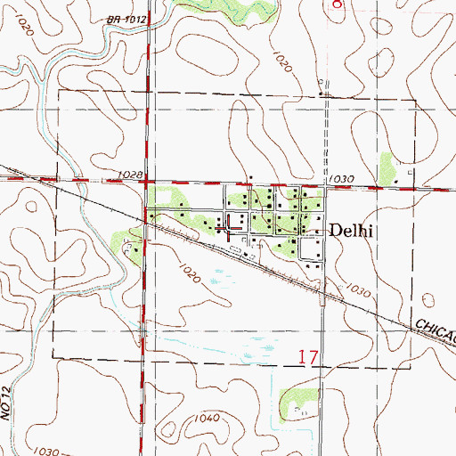 Topographic Map of City of Delhi, MN