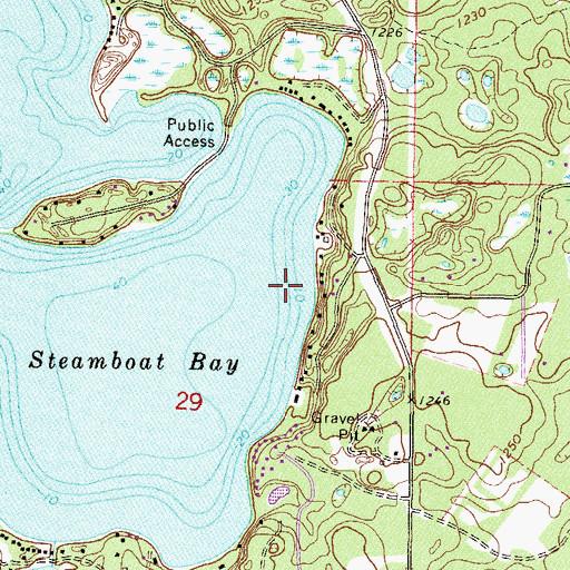 Topographic Map of City of East Gull Lake, MN