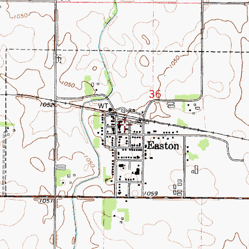 Topographic Map of City of Easton, MN