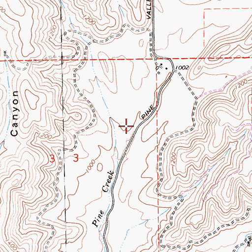 Topographic Map of Blair Canyon, CA