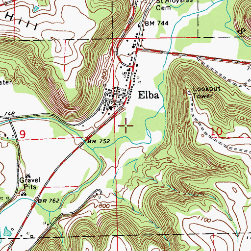 Topographic Map of City of Elba, MN