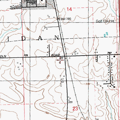 Topographic Map of City of Eldridge, IA