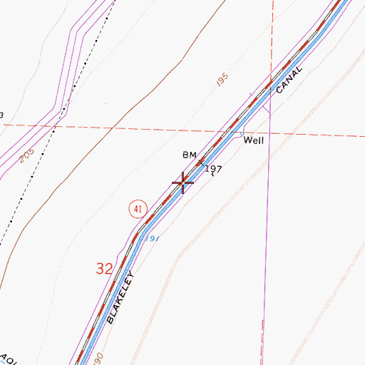 Topographic Map of Blakeley Canal, CA