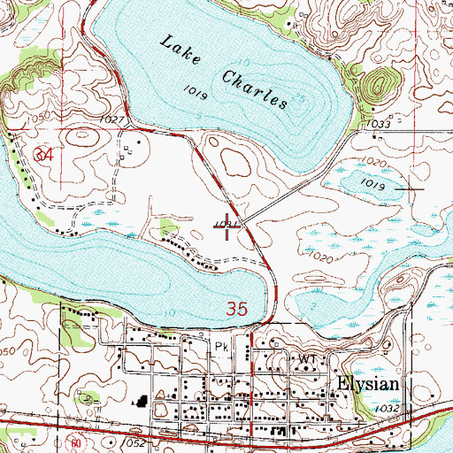 Topographic Map of City of Elysian, MN