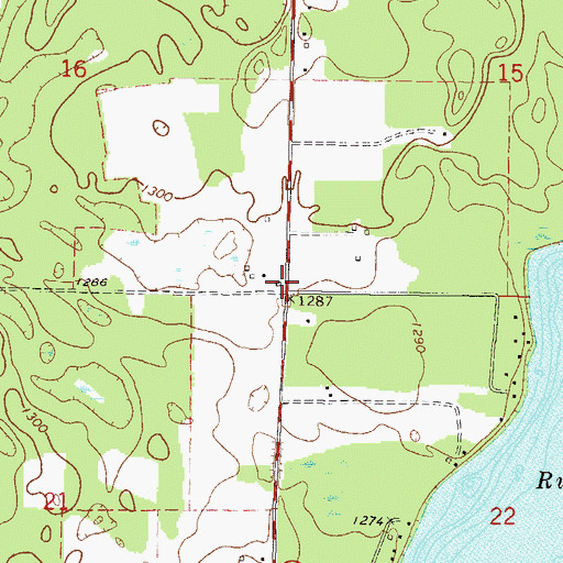 Topographic Map of City of Emily, MN