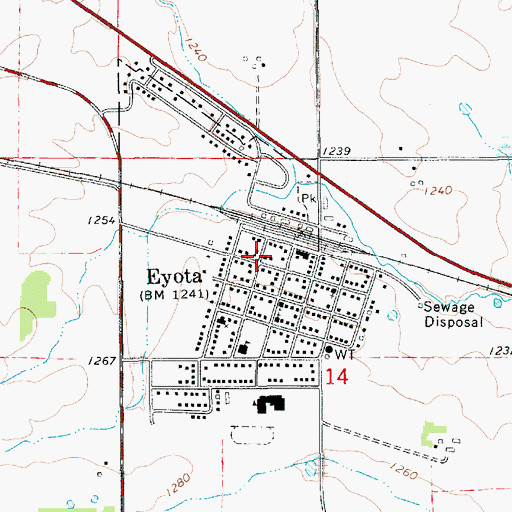 Topographic Map of City of Eyota, MN