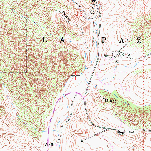 Topographic Map of Blind Canyon, CA