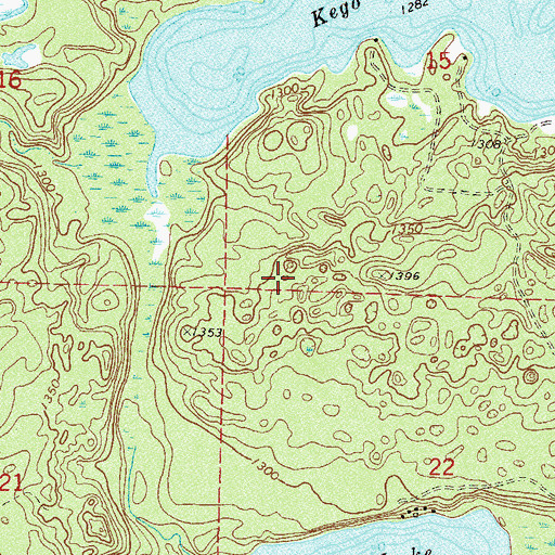 Topographic Map of City of Fifty Lakes, MN
