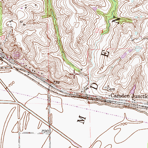 Topographic Map of City of Fleming, MO