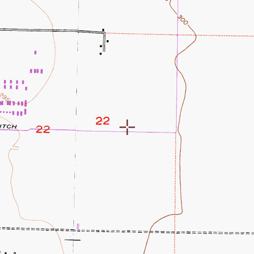 Topographic Map of Bliss Ditch, CA