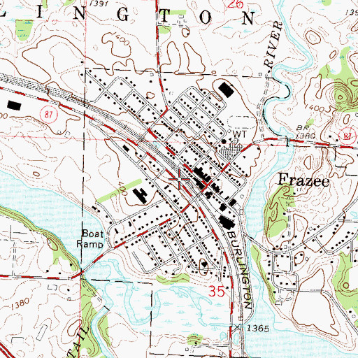 Topographic Map of City of Frazee, MN