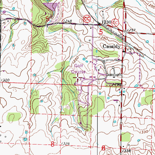 Topographic Map of City of Fremont Hills, MO