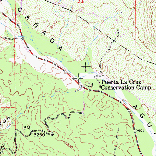 Topographic Map of Blue Canyon, CA