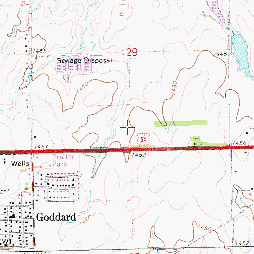 Topographic Map of City of Goddard, KS