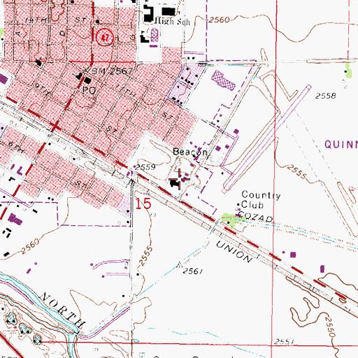 Topographic Map of City of Gothenburg, NE