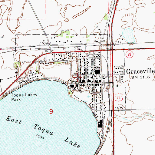 Topographic Map of City of Graceville, MN