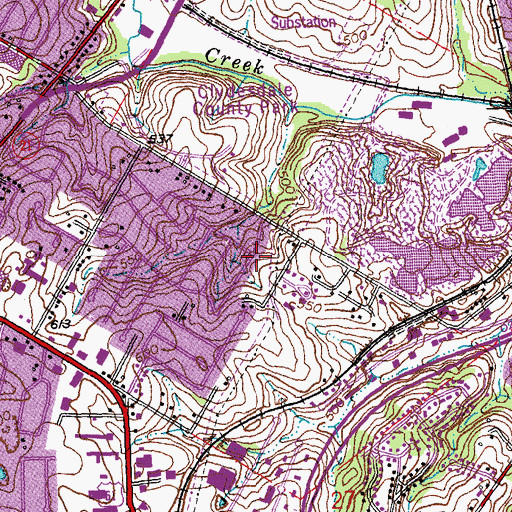 Topographic Map of City of Green Park, MO