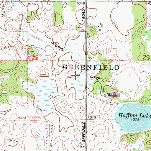 Topographic Map of City of Greenfield, MN