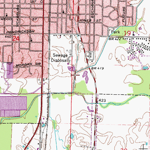 Topographic Map of City of Marion, IL