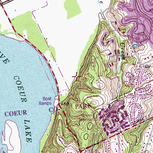 Topographic Map of City of Maryland Heights, MO