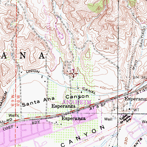 Topographic Map of Blue Mud Canyon, CA