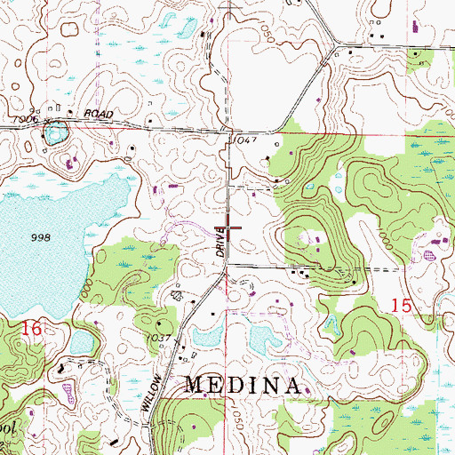 Topographic Map of City of Medina, MN