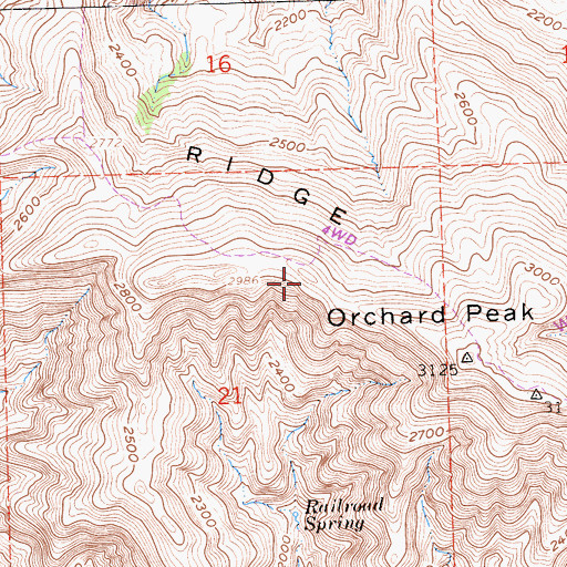 Topographic Map of Bluestone Ridge, CA