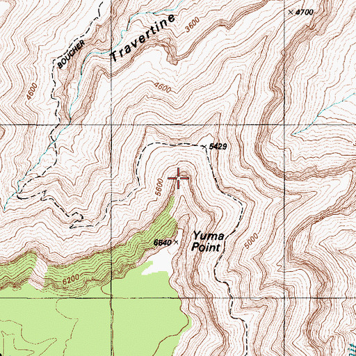 Topographic Map of Boucher Trail, AZ