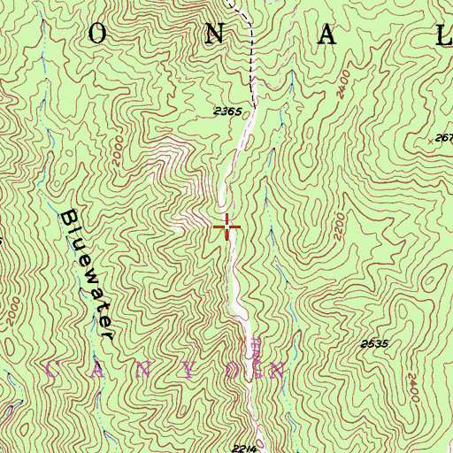 Topographic Map of Bluewater Truck Trail, CA