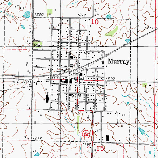 Topographic Map of City of Murray, IA